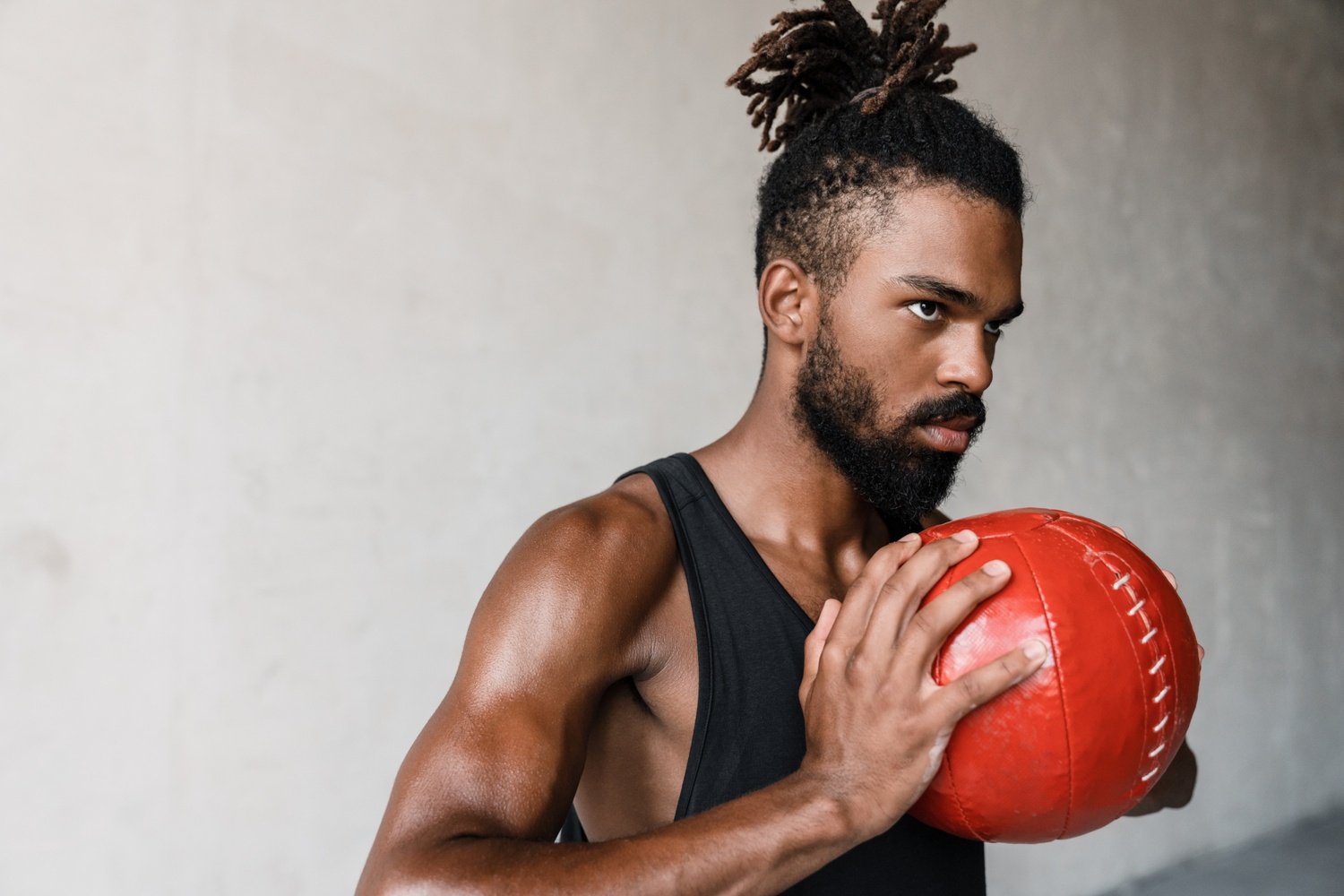 image of african american sportsman working out wi qdgda53.jpg